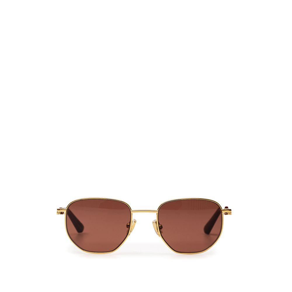 Bottega Veneta Gold Metal Sunglasses - Arichezz.store