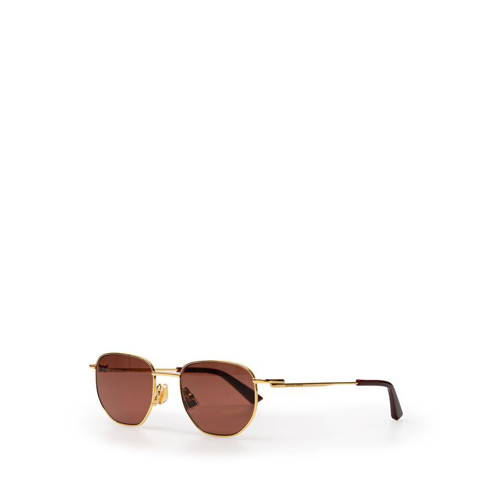 Bottega Veneta Gold Metal Sunglasses - Arichezz.store