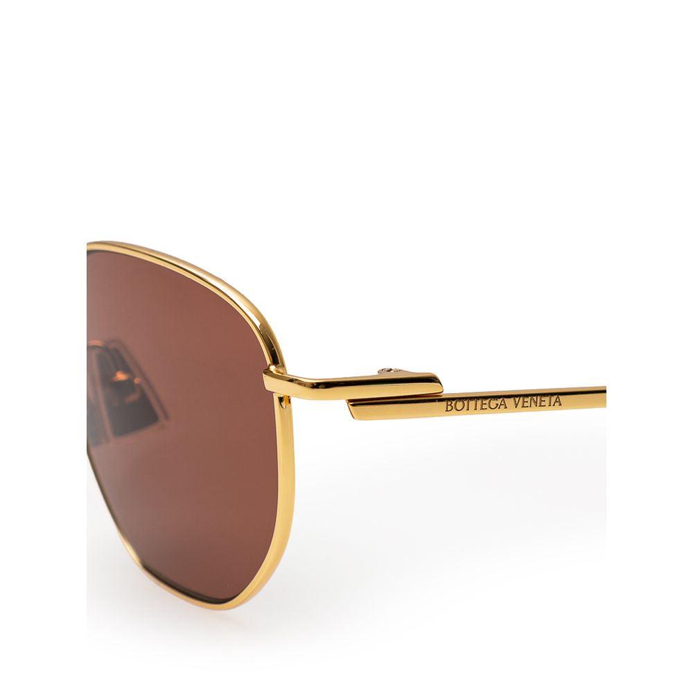 Bottega Veneta Gold Metal Sunglasses - Arichezz.store