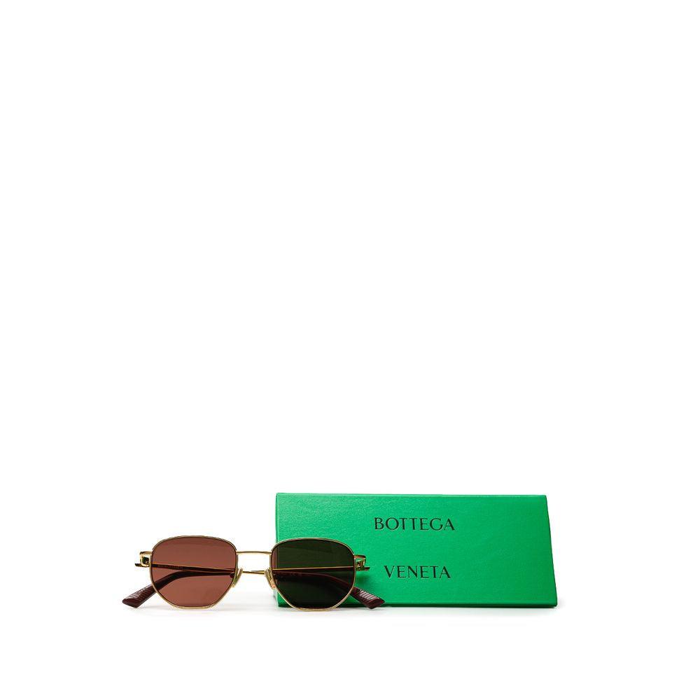 Bottega Veneta Gold Metal Sunglasses - Arichezz.store