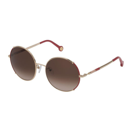 Carolina Herrera Rose Gold Metal Sunglasses - Arichezz.store