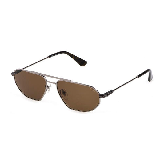 Police Gray Metal Sunglasses - Arichezz.store