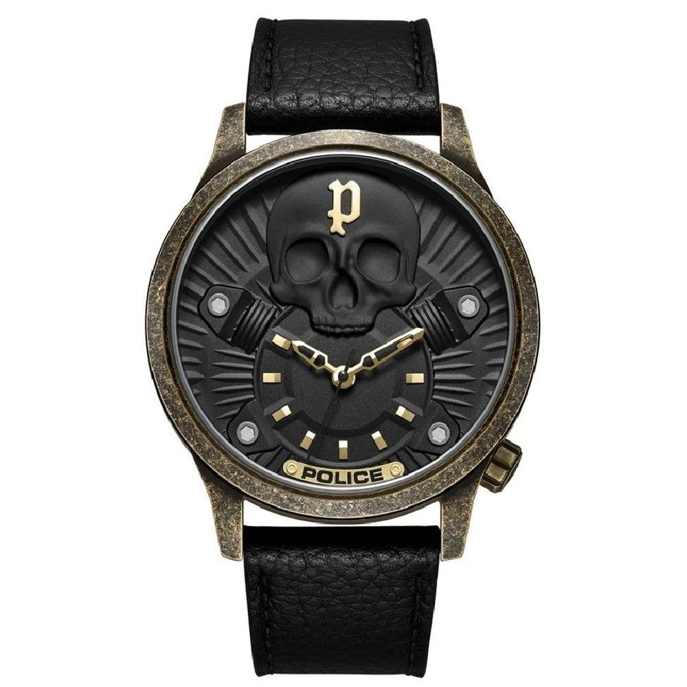 Police Black Leather Watch - Arichezz.store