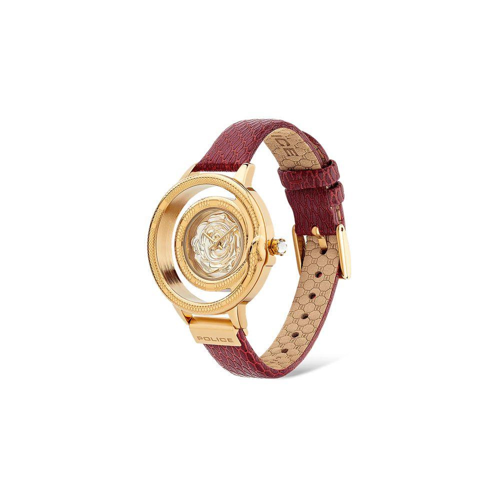 Police Red Leather Watch - Arichezz.store