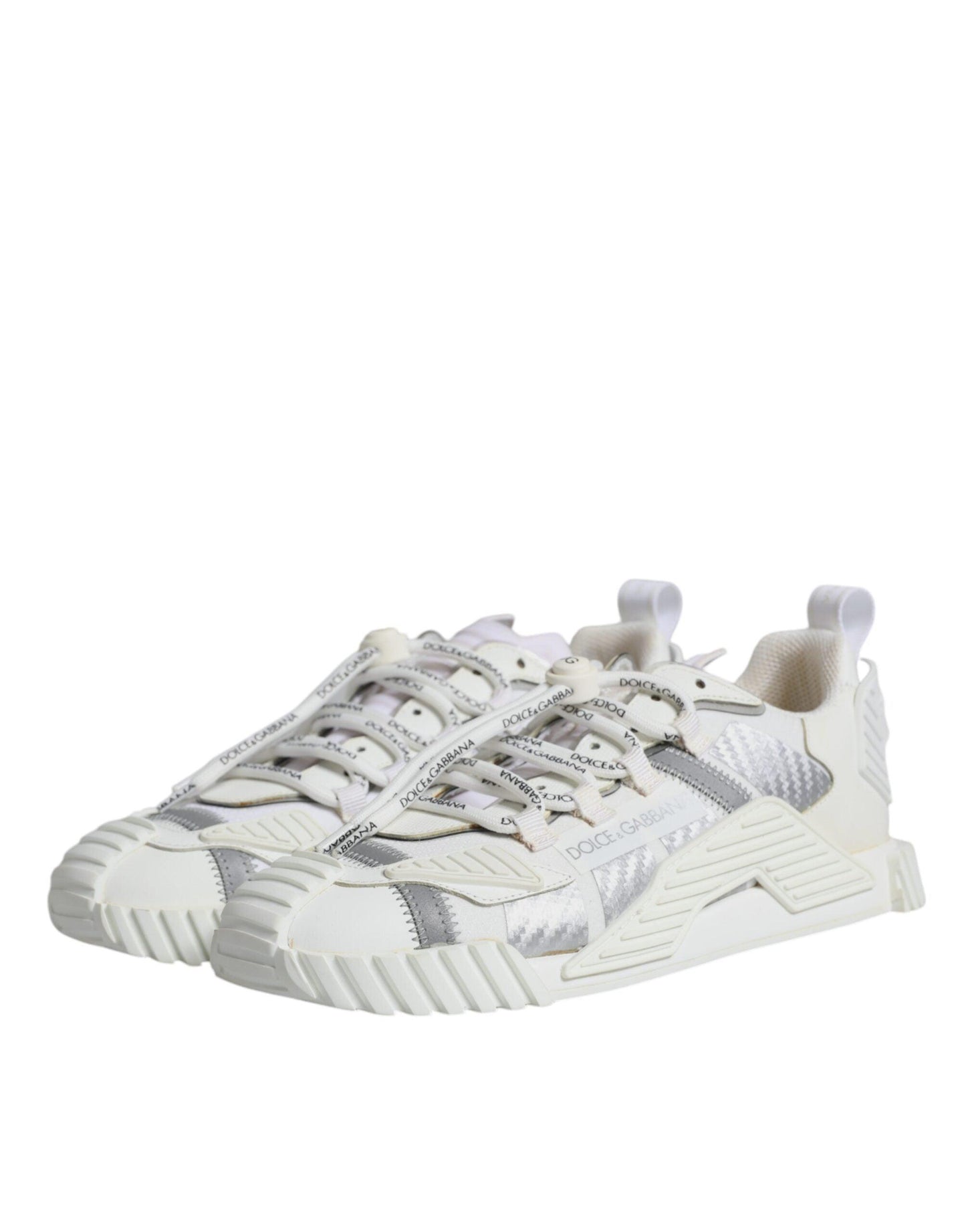 Dolce & Gabbana White Lace Up Low Top NS1 Sneakers Shoes - Arichezz.store