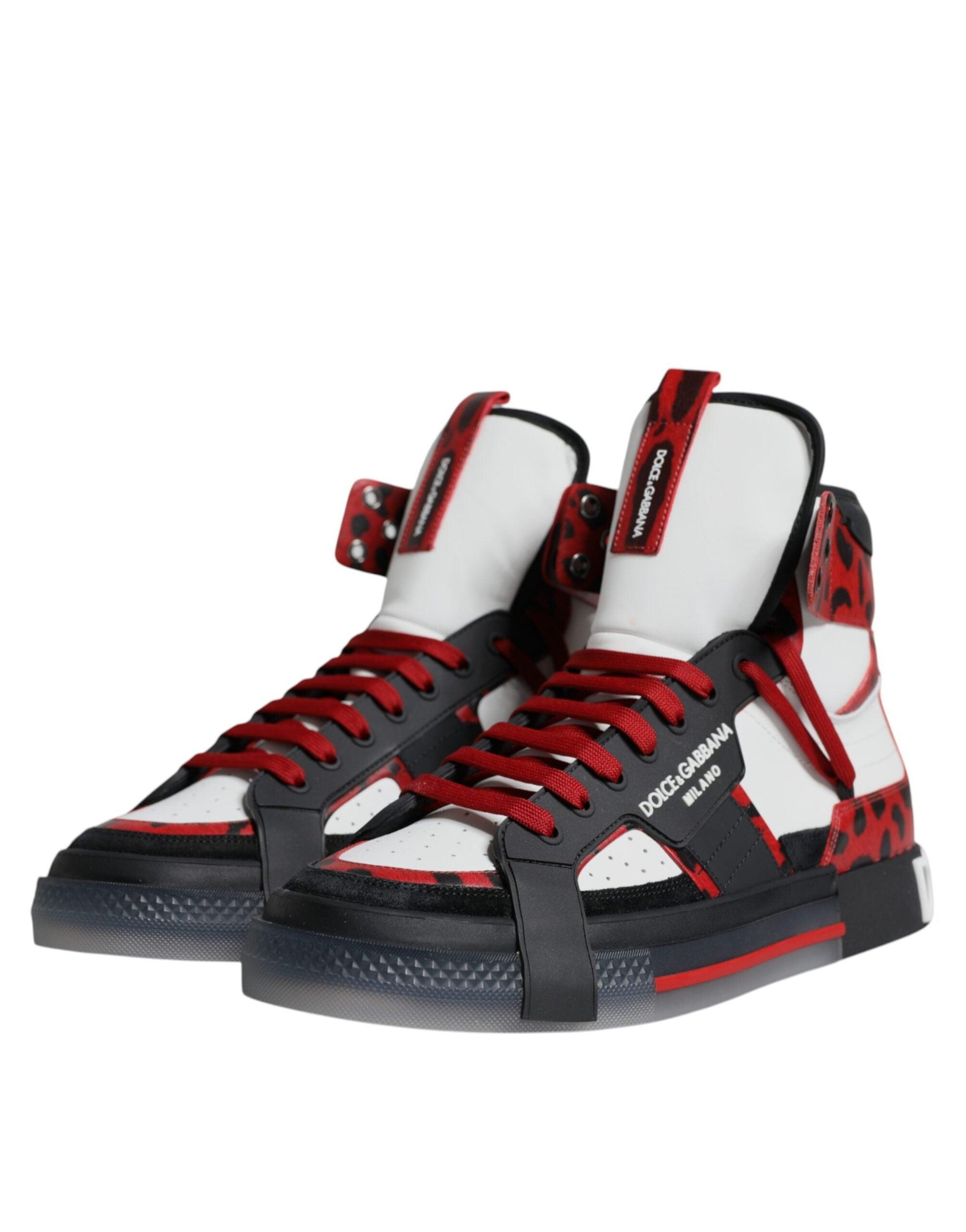 Dolce & Gabbana Multicolor Leather High Top Sneakers Shoes - Arichezz.store