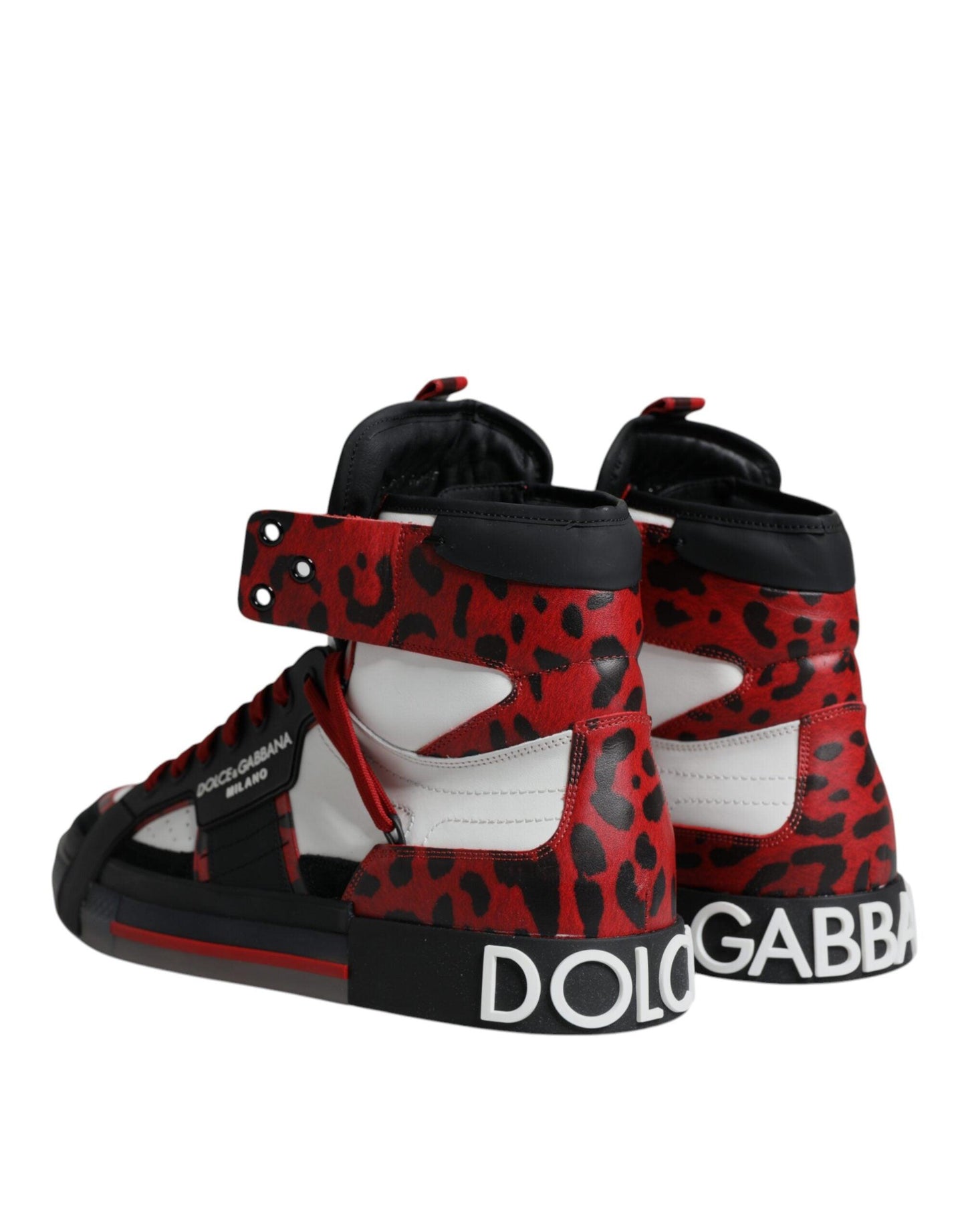 Dolce & Gabbana Multicolor Leather High Top Sneakers Shoes - Arichezz.store