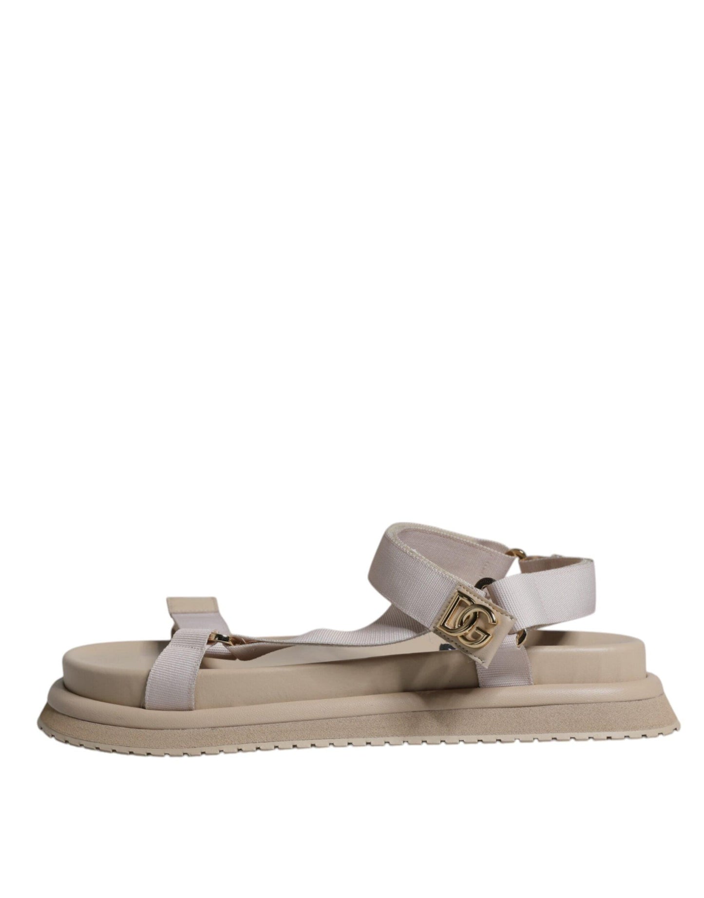 Dolce & Gabbana Beige Nappa Devotion Strap Men Sandals Shoes - Arichezz.store