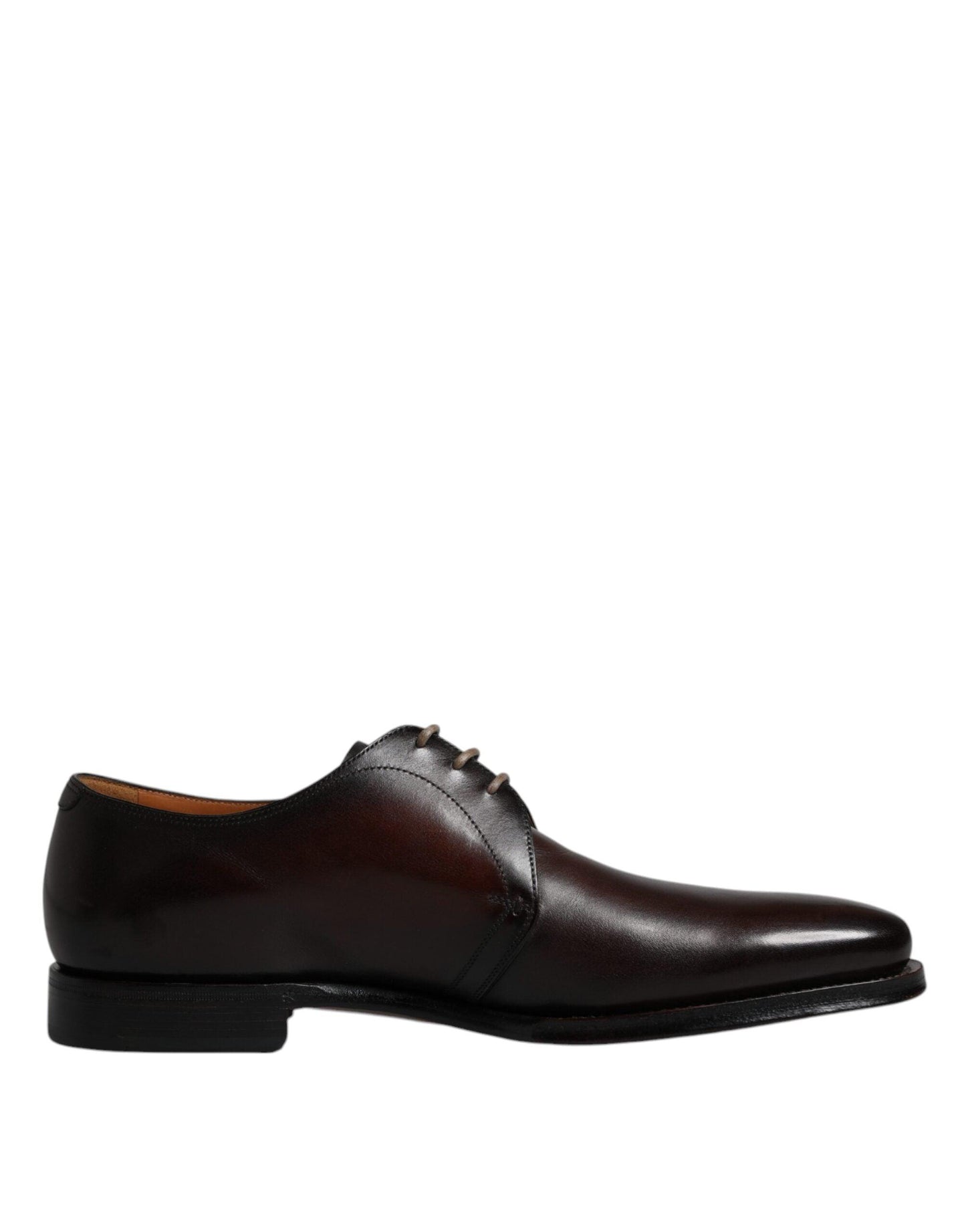 Dolce & Gabbana Black Leather Lace Up Men Derby Formal Shoes - Arichezz.store