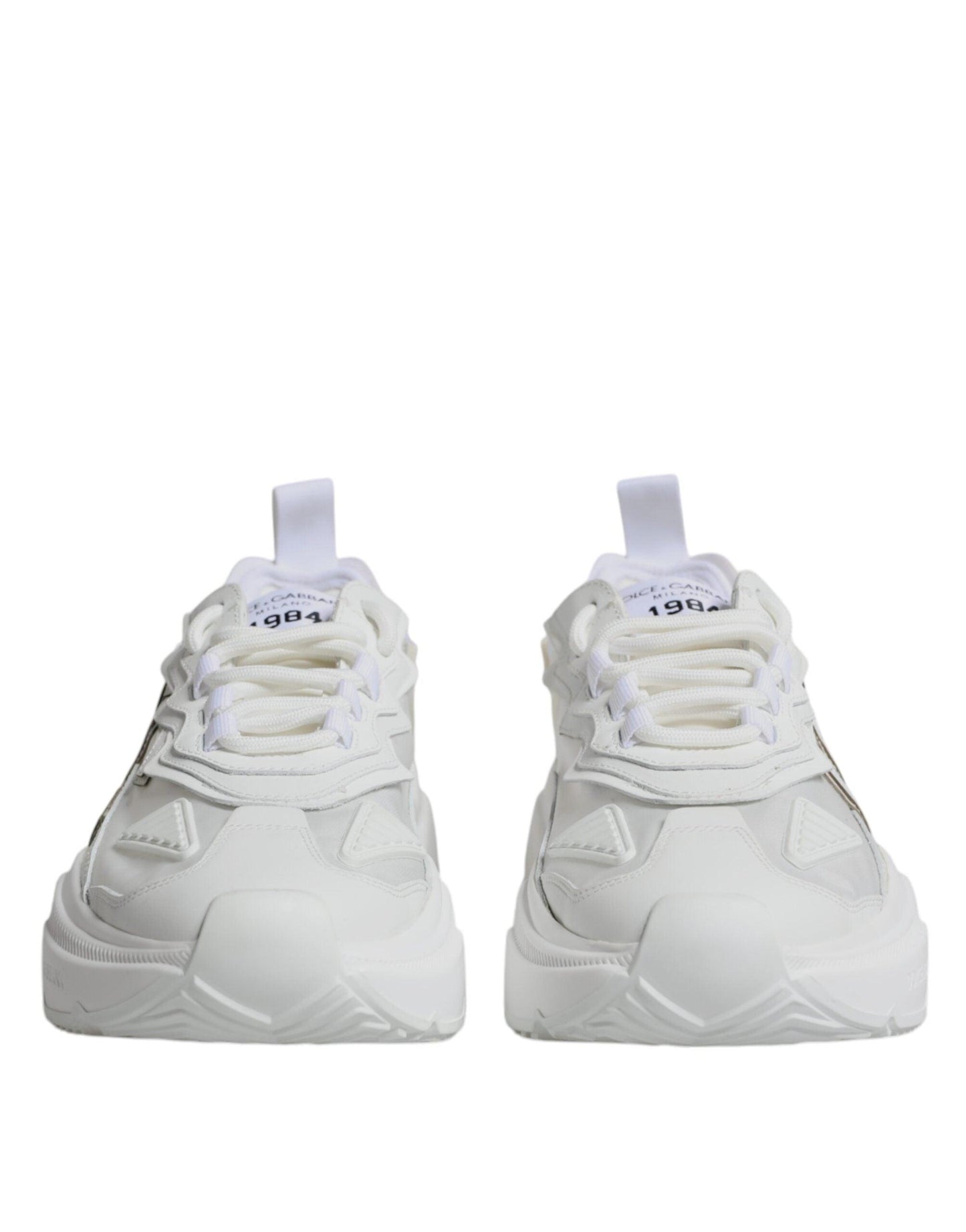 Dolce & Gabbana White Nylon Daymaster Low Top Sneakers Shoes - Arichezz.store