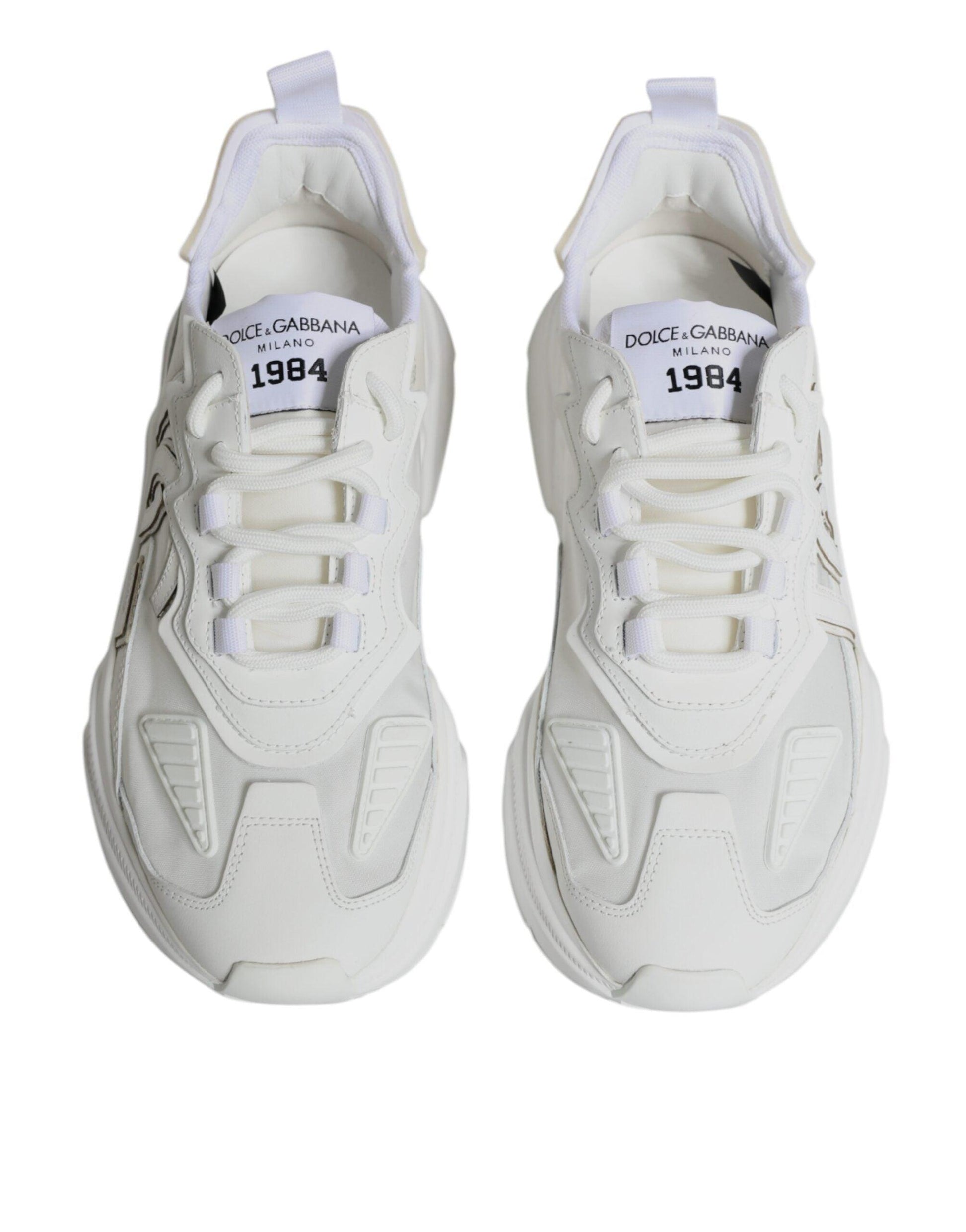 Dolce & Gabbana White Nylon Daymaster Low Top Sneakers Shoes - Arichezz.store