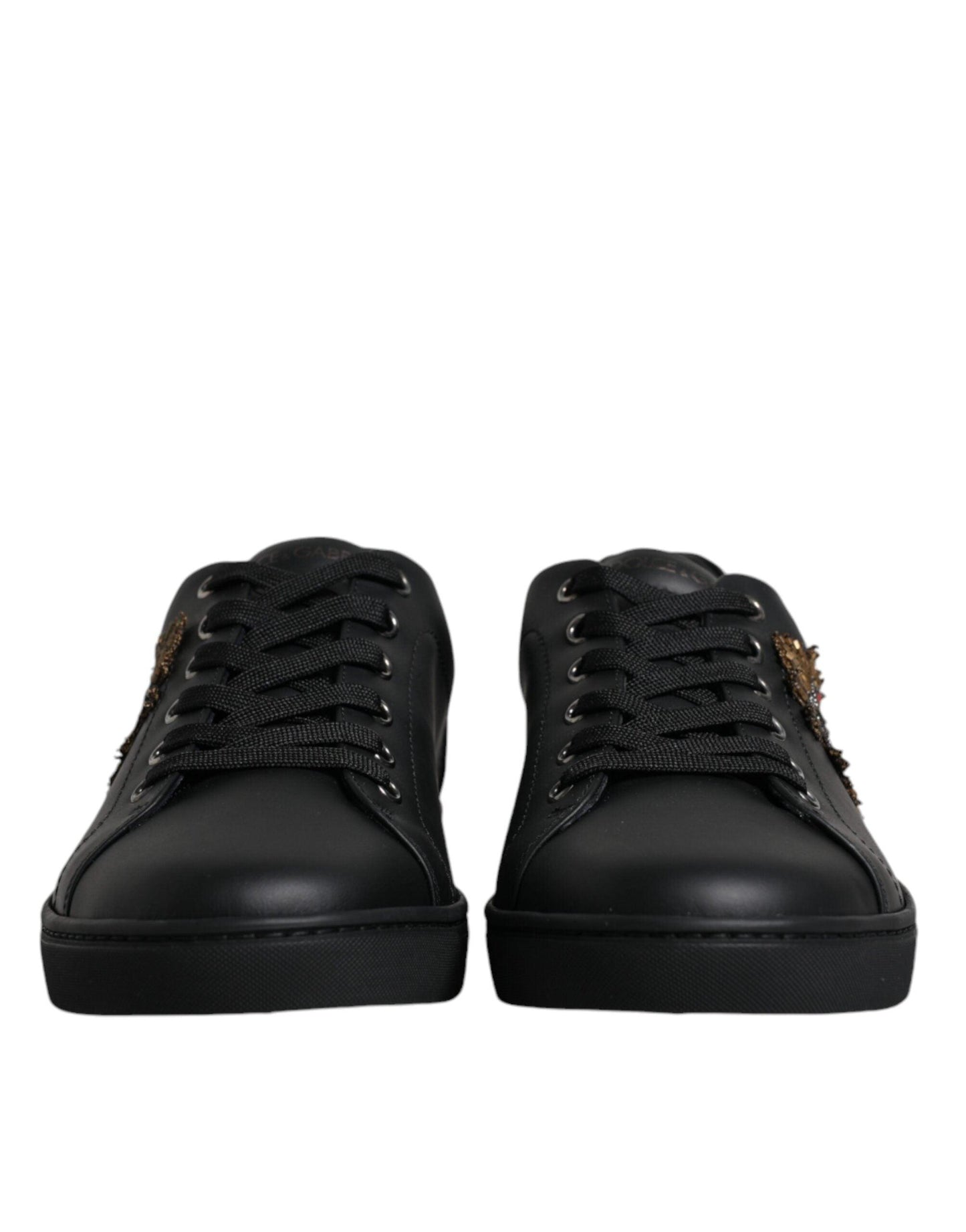 Dolce & Gabbana Black London Sacred Heart Men Sneakers Shoes - Arichezz.store