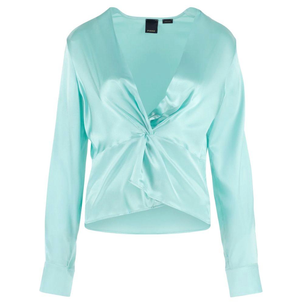 PINKO Green Silk Women Blouse - Arichezz.store