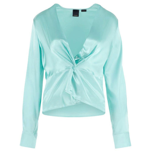 PINKO Green Silk Women Blouse - Arichezz.store