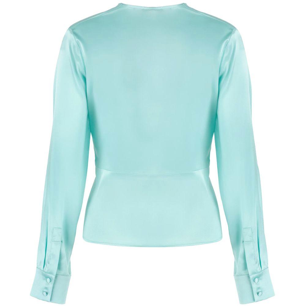 PINKO Green Silk Women Blouse - Arichezz.store