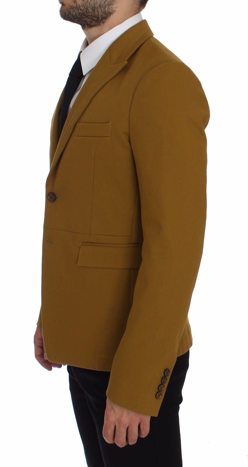 Dolce & Gabbana Elegant Yellow Cotton Blend Casual Blazer - Arichezz.store