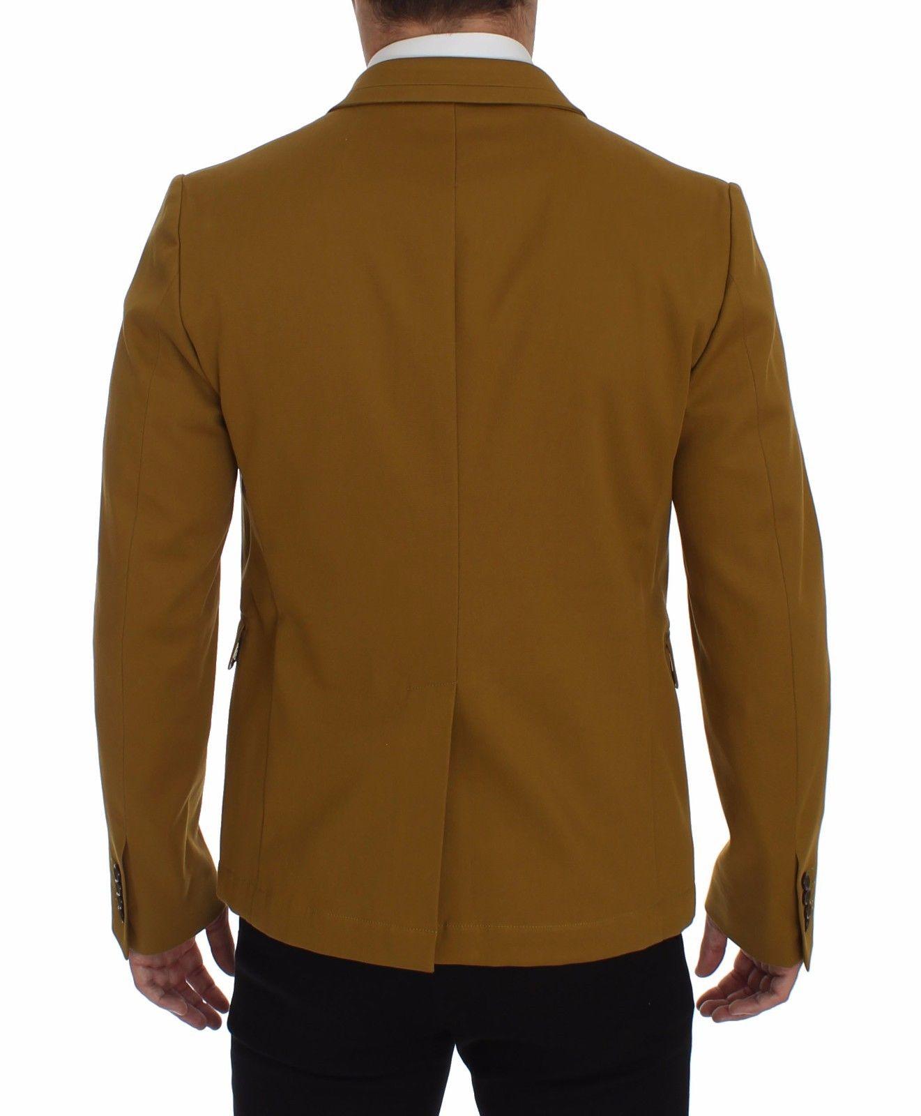 Dolce & Gabbana Elegant Yellow Cotton Blend Casual Blazer - Arichezz.store