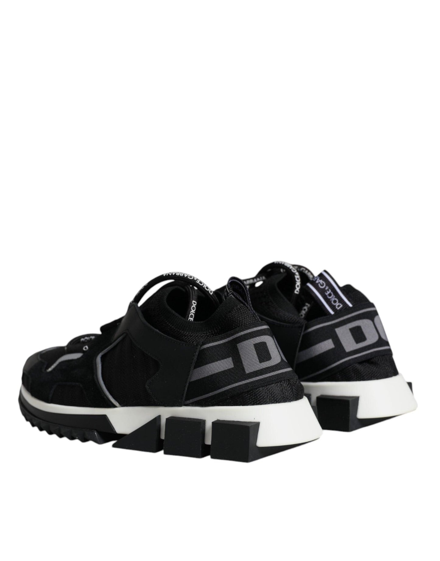 Dolce & Gabbana Black Mesh Sorrento Trekking Sneakers Shoes - Arichezz.store