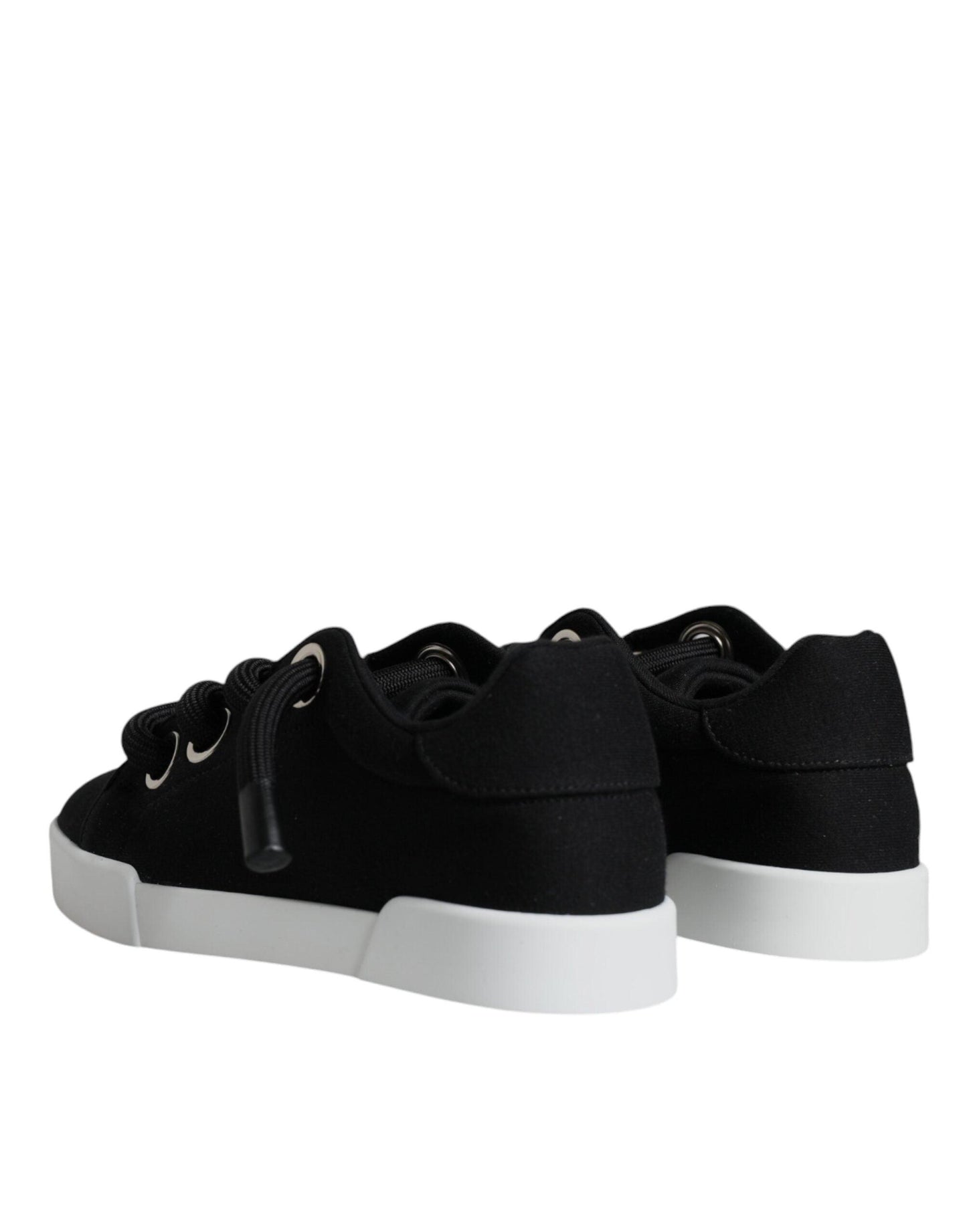 Dolce & Gabbana Black Portofino Low Top Sneakers Shoes - Arichezz.store