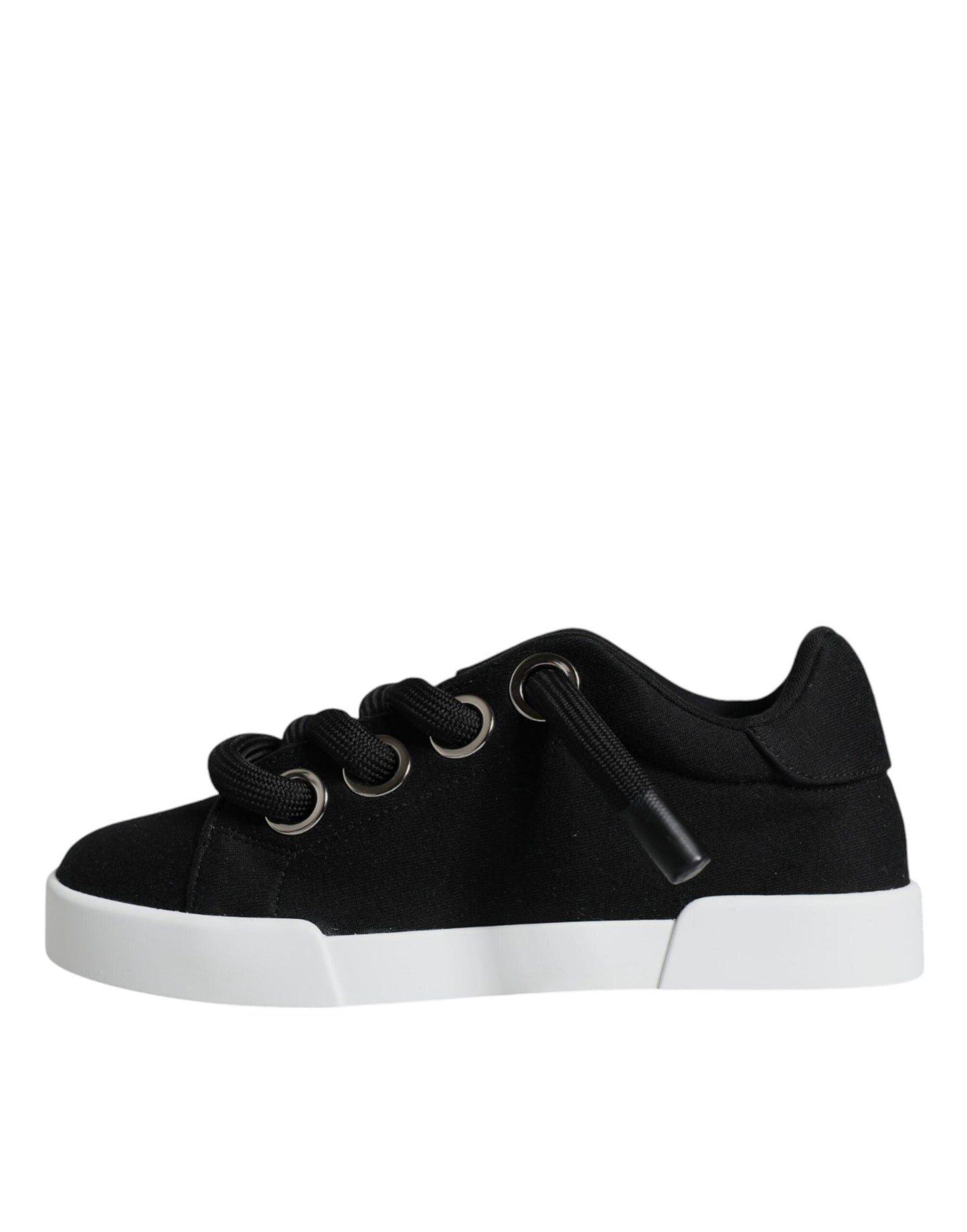 Dolce & Gabbana Black Portofino Low Top Sneakers Shoes - Arichezz.store