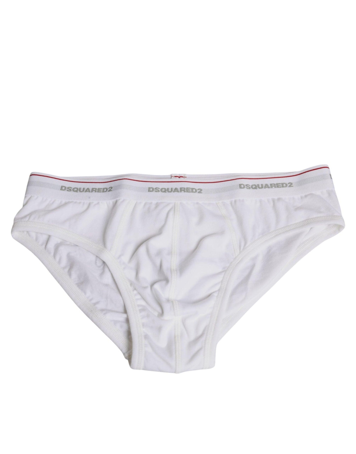 Dsquared² White Cotton Stretch Women Mid Waist Panty Underwear - Arichezz.store