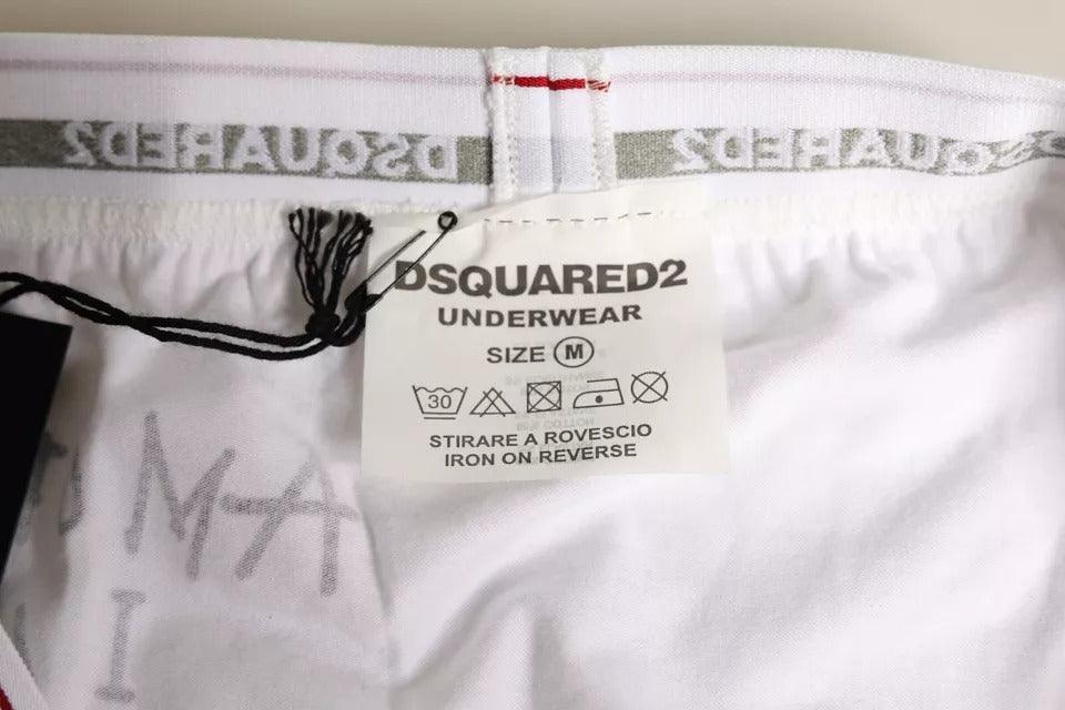 Dsquared² White Cotton Stretch Women Mid Waist Panty Underwear - Arichezz.store