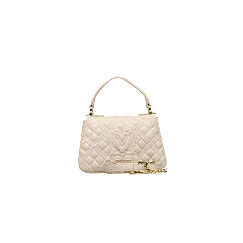 Love Moschino Beige Polyethylene Women Handbag - Arichezz.store