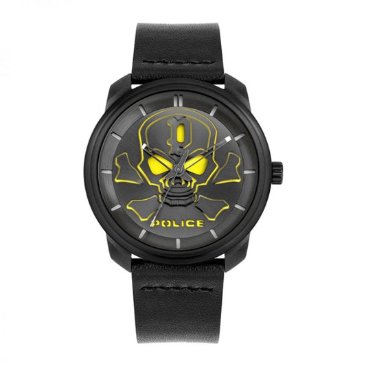 Police Black Leather Watch - Arichezz.store