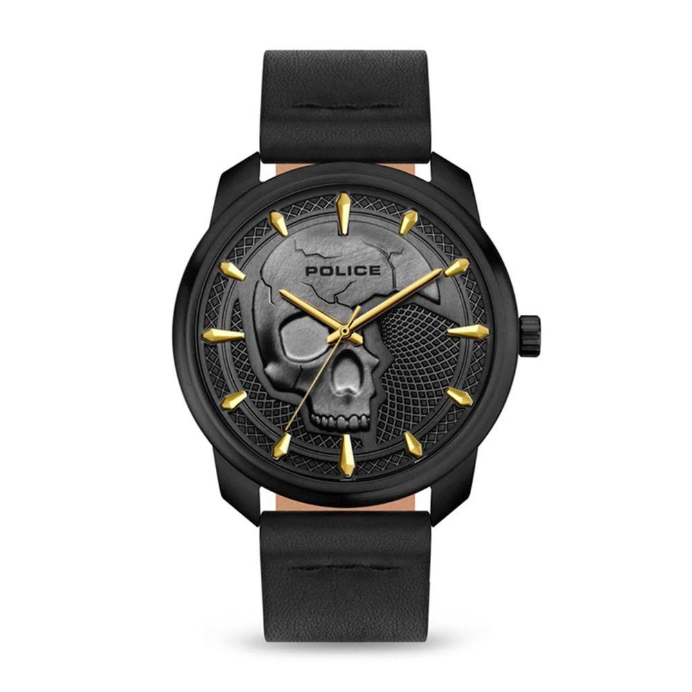 Police Black Leather Watch - Arichezz.store