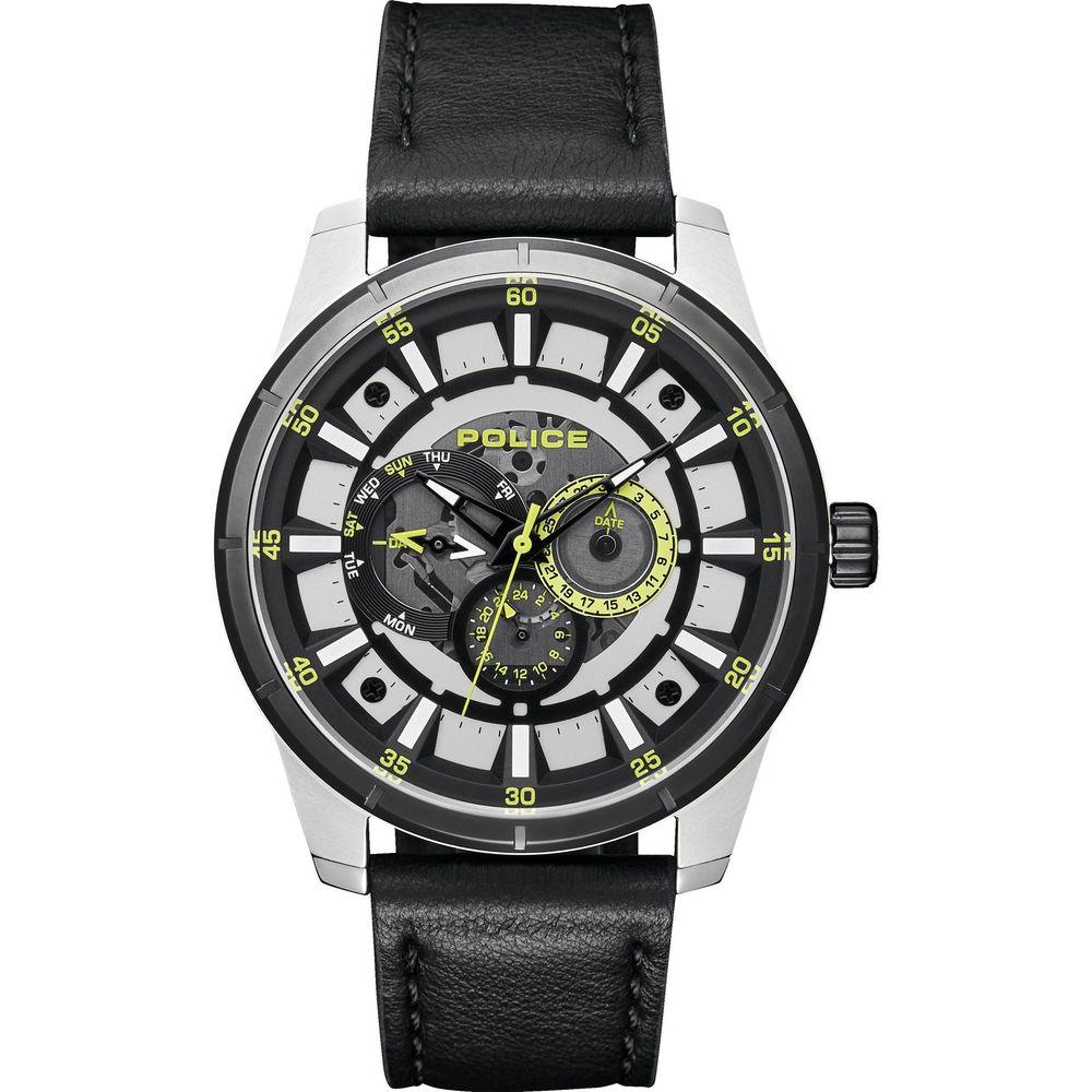 Police Black Leather Watch - Arichezz.store