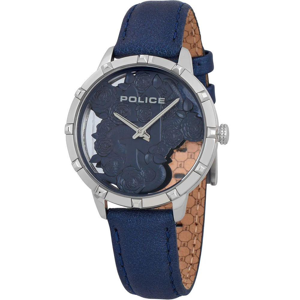 Police Blue Leather Watch - Arichezz.store