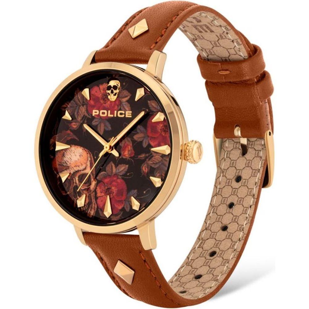 Police Brown Leather Watch - Arichezz.store