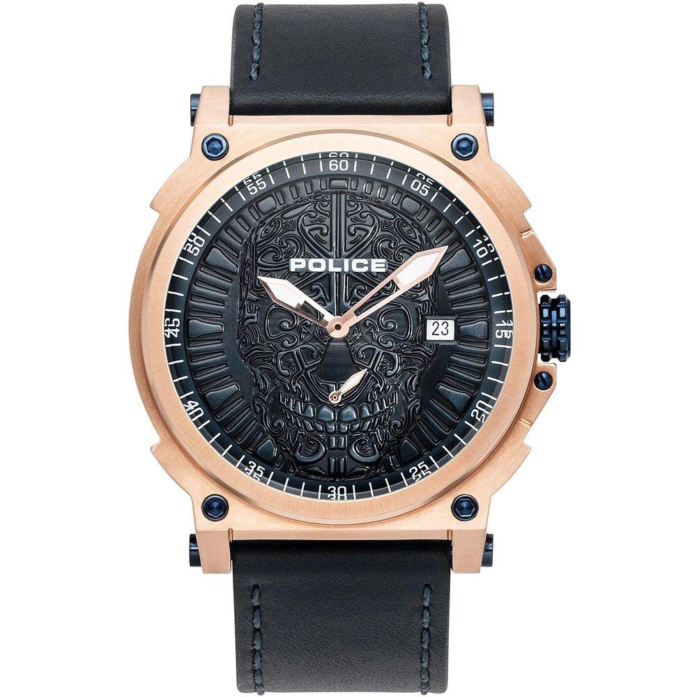 Police Black Leather Watch - Arichezz.store