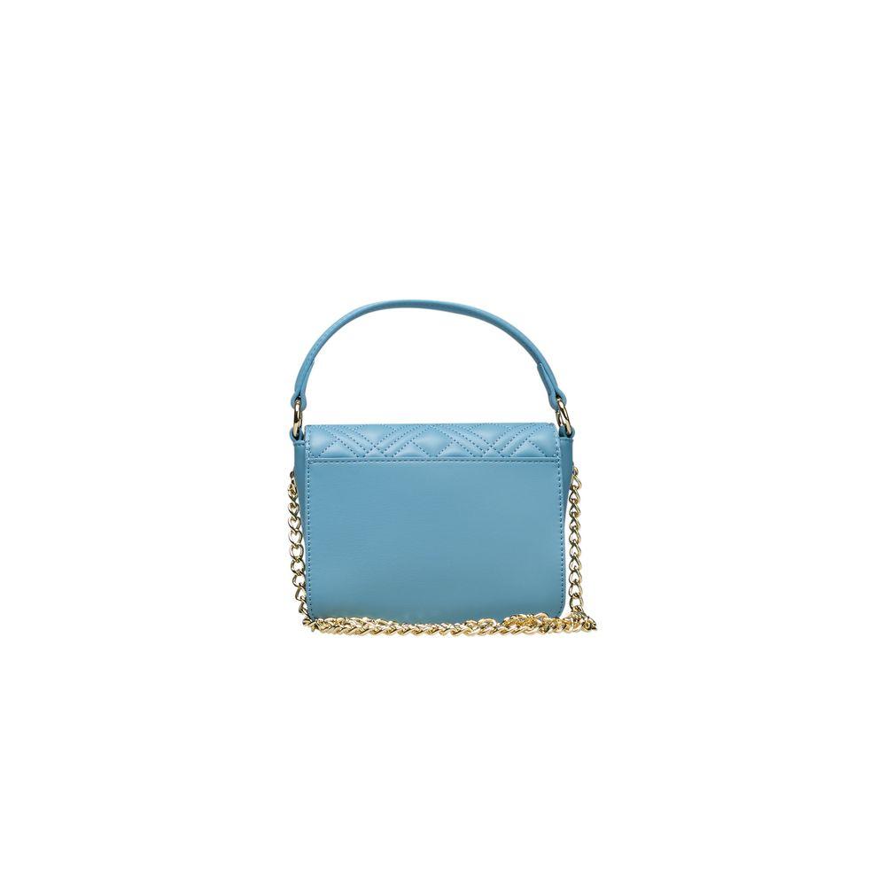 Love Moschino Light Blue Polyethylene Women Handbag - Arichezz.store