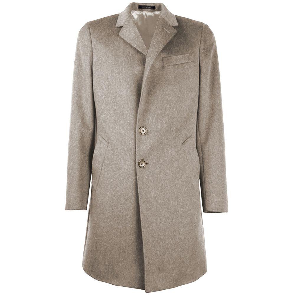 Made in Italy Beige Wool Men Jacket - Arichezz.store