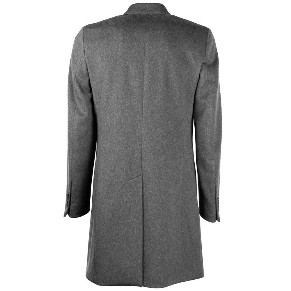 Made in Italy Gray Wool Men's Coat - Arichezz.store