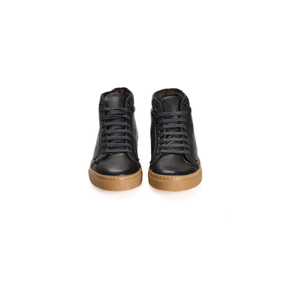 Roberto Pepe Luxury Black Calfskin Men Sneaker - Arichezz.store