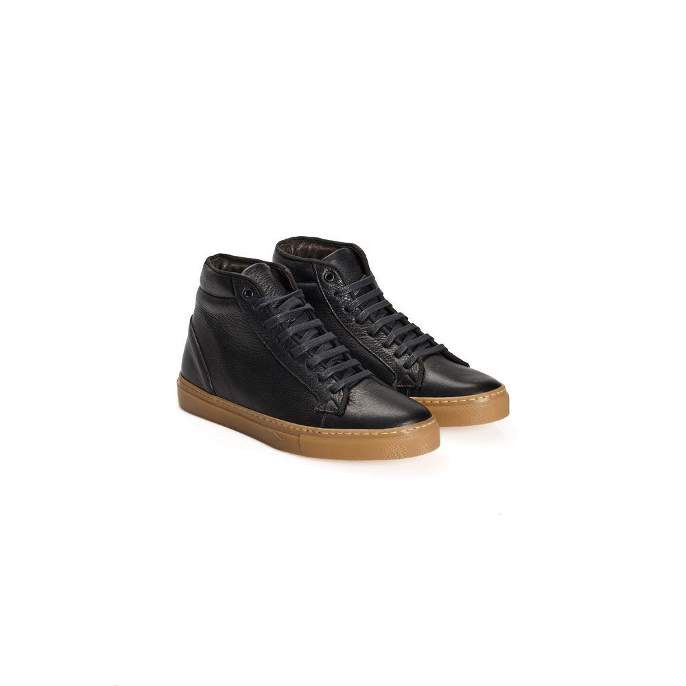 Roberto Pepe Luxury Black Calfskin Men Sneaker - Arichezz.store