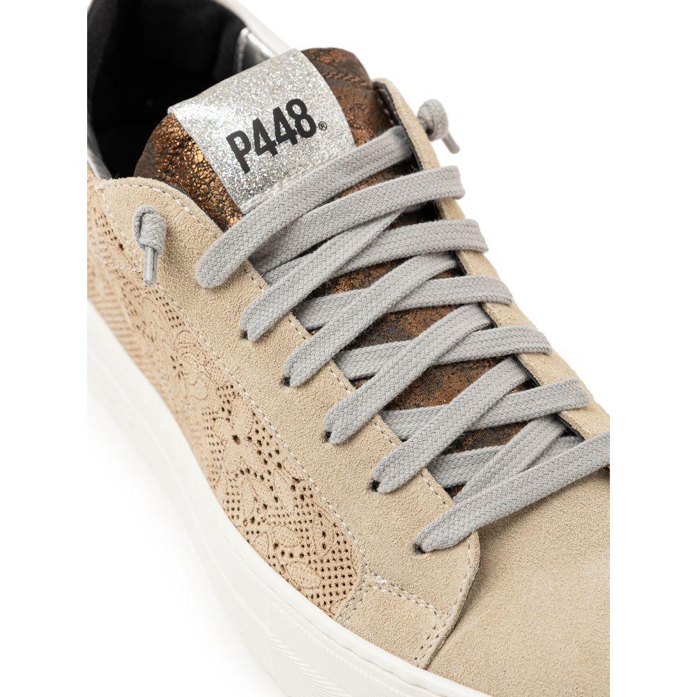 P448 Beige Leather Sneaker - Arichezz.store