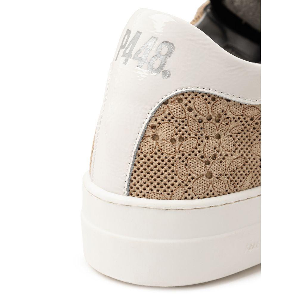 P448 Beige Leather Sneaker - Arichezz.store