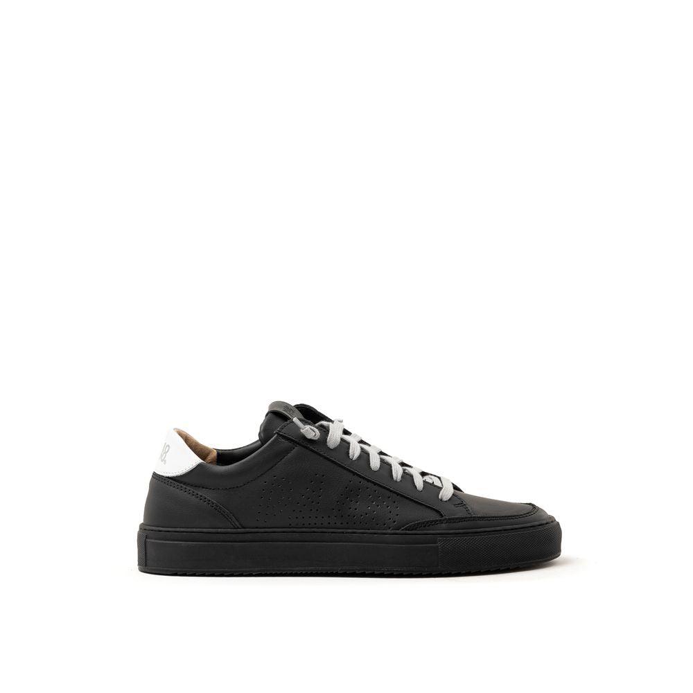 P448 Soho-M Black Leather Sneakers - Arichezz.store