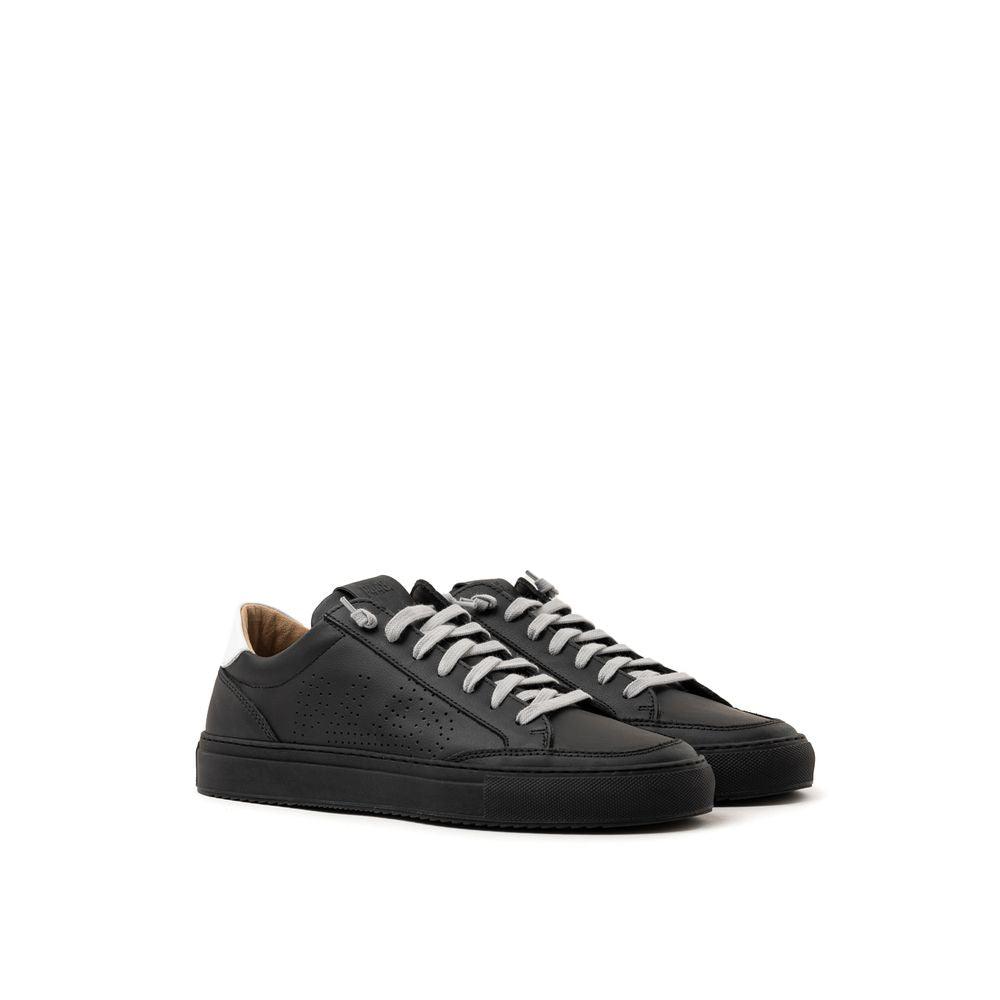 P448 Soho-M Black Leather Sneakers - Arichezz.store