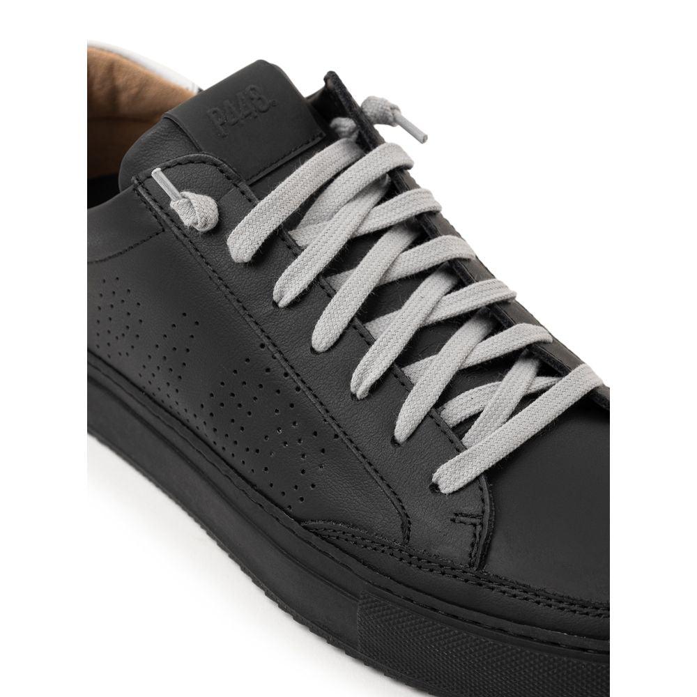 P448 Soho-M Black Leather Sneakers - Arichezz.store