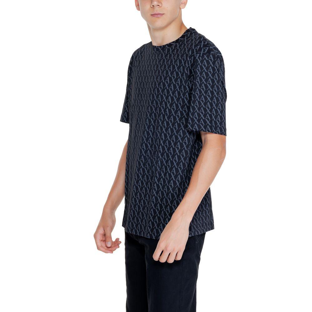 Armani Exchange Black Cotton T-Shirt - Arichezz.store