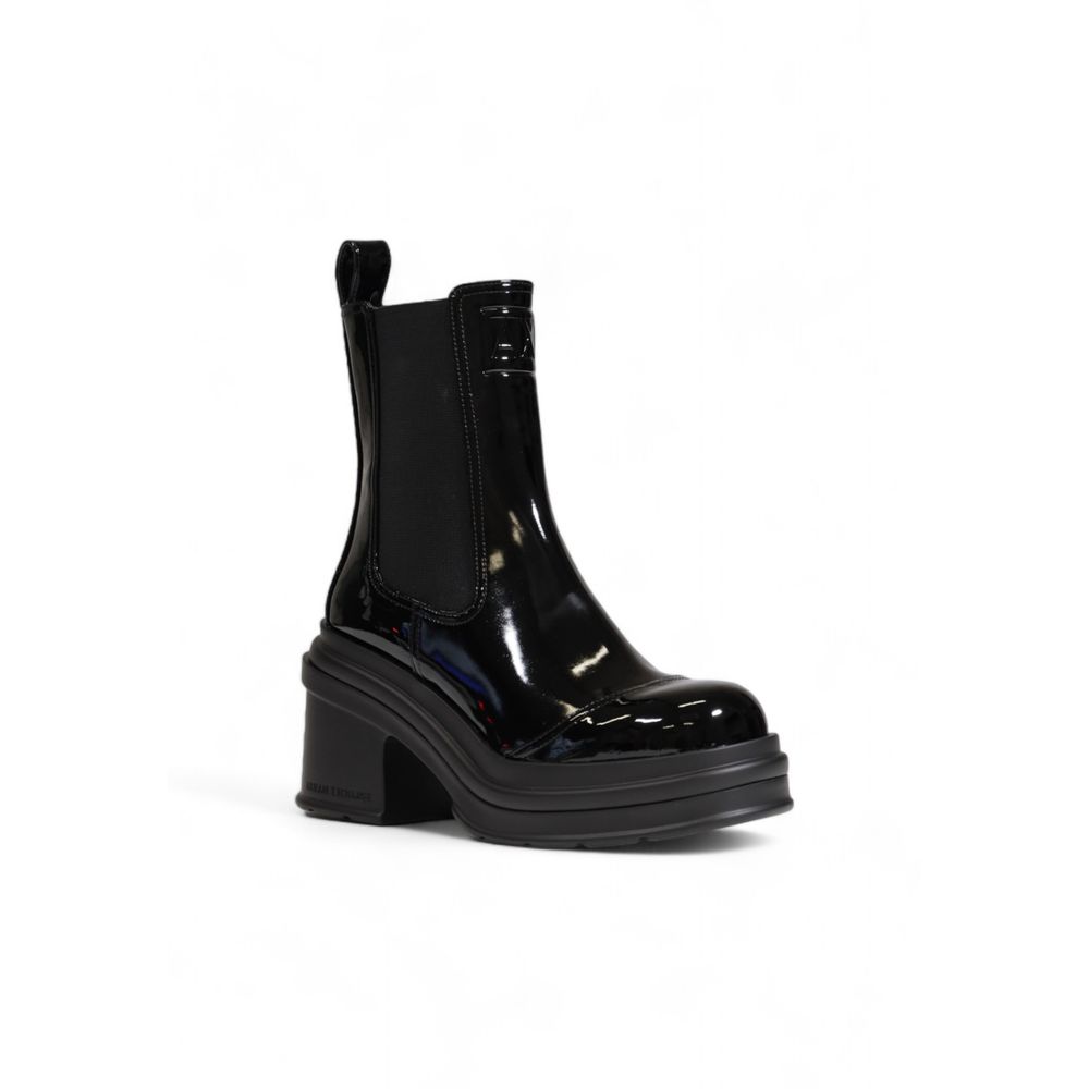 Armani Exchange Black Polyester Boot - Arichezz.store