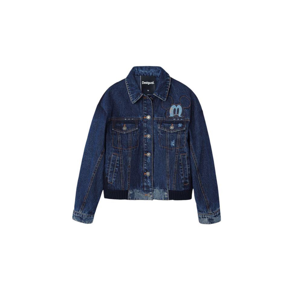 Desigual Blue Cotton Jackets & Coat - Arichezz.store