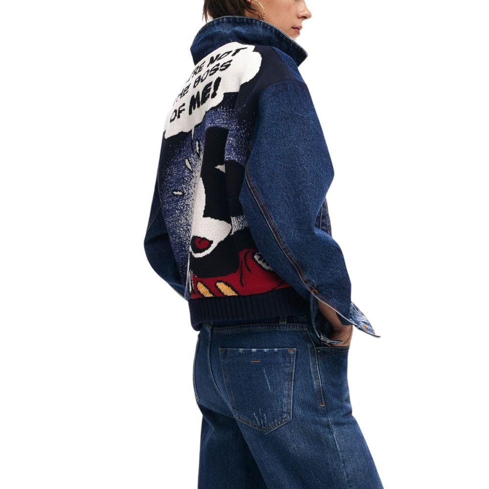 Desigual Blue Cotton Jackets & Coat - Arichezz.store