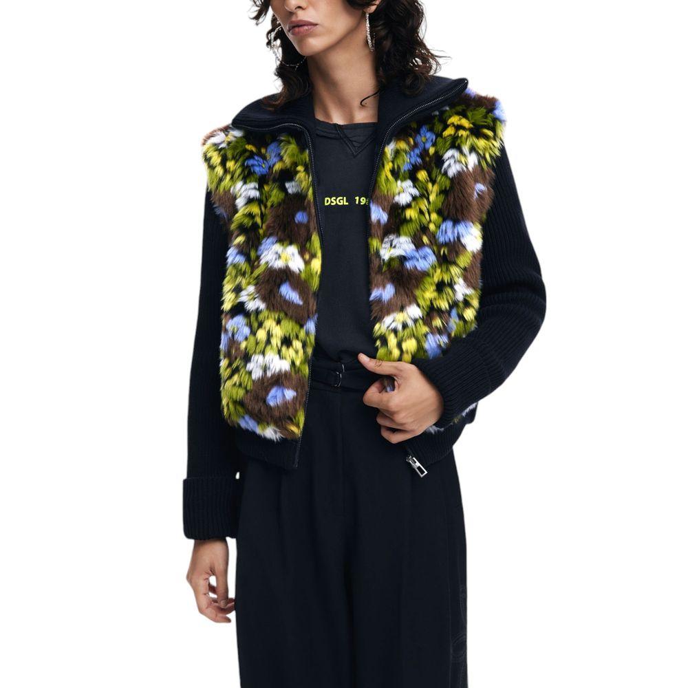 Desigual Black Cotton Jackets & Coat - Arichezz.store