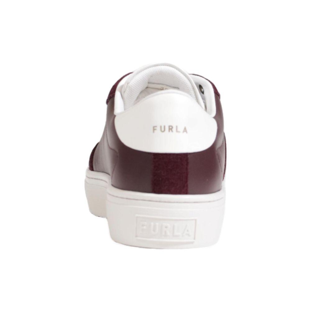 Furla Bordeaux Leather Sneaker - Arichezz.store