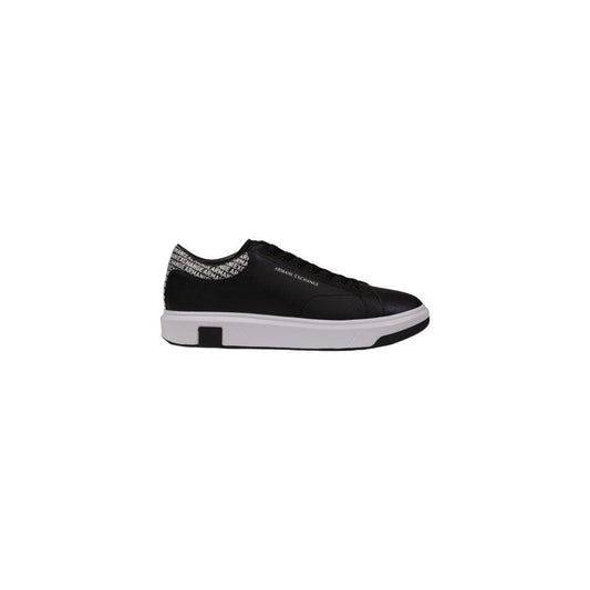 Armani Exchange Black Leather Sneaker - Arichezz.store